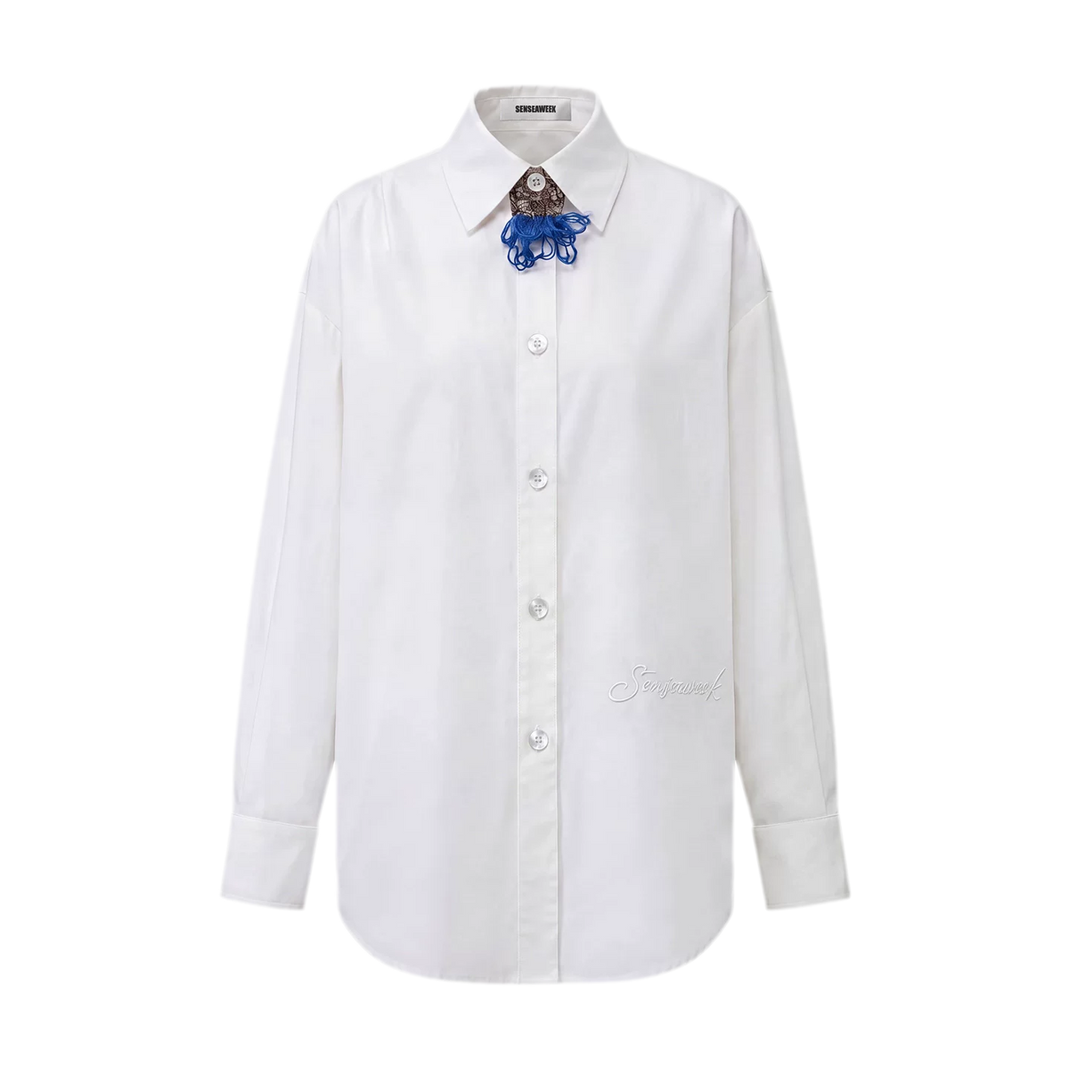 Cotton Blend Cocoon Shirt