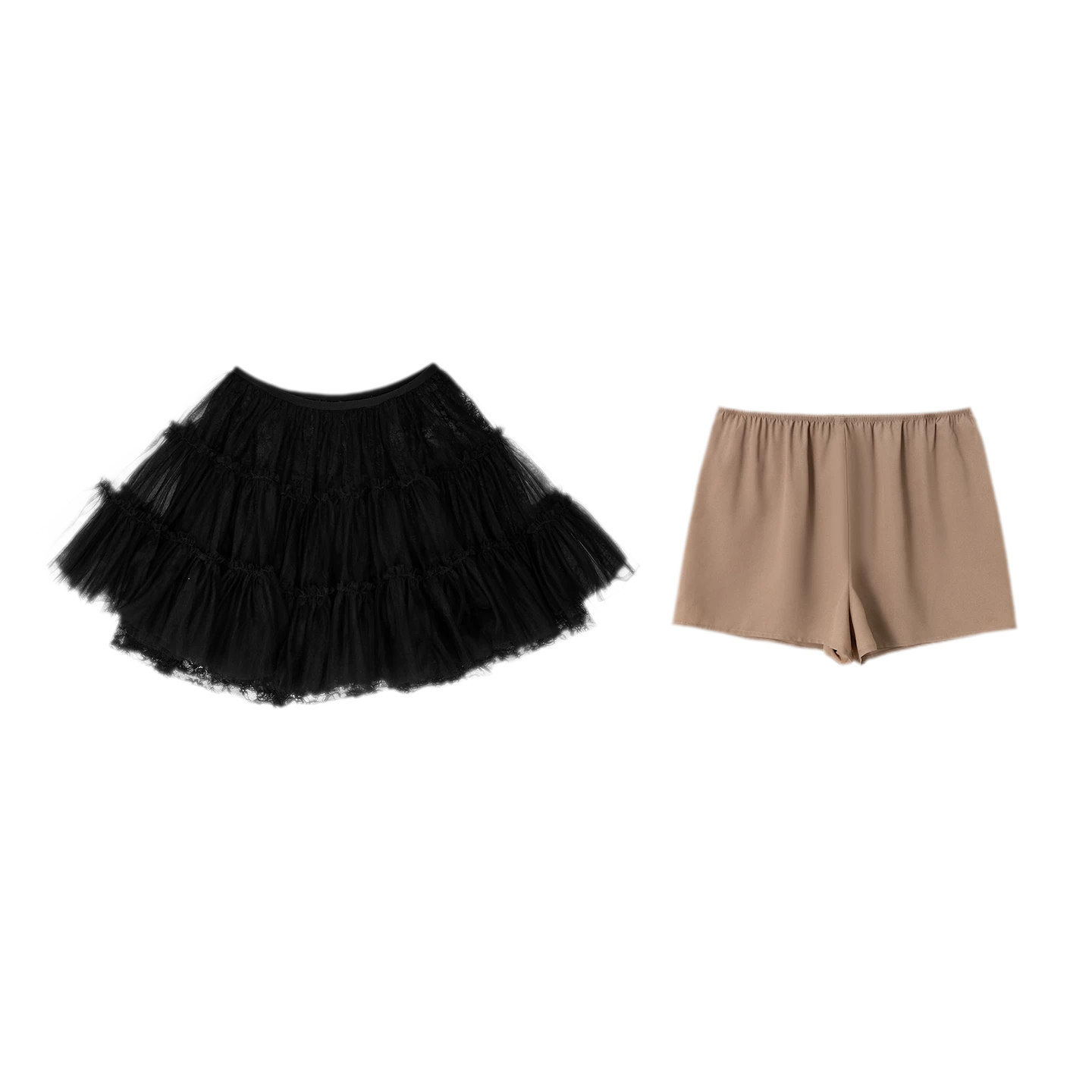 Lace Tulle Layered Skirt