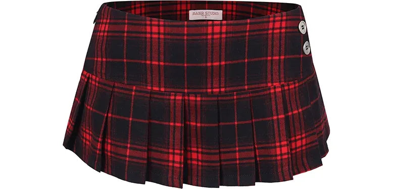 Plaid A-Line Mini Skirt