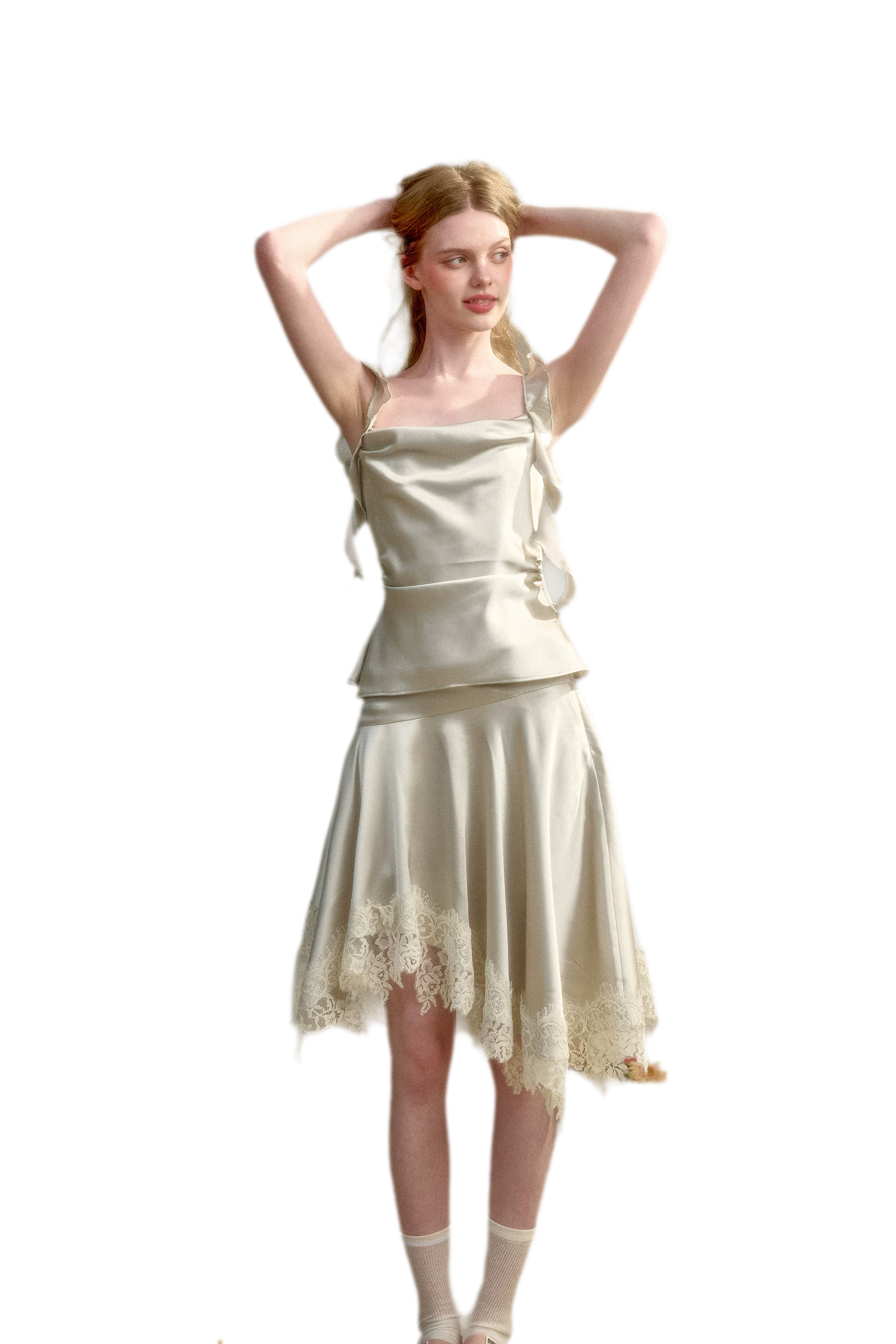 Sage Green Ocean Satin Set