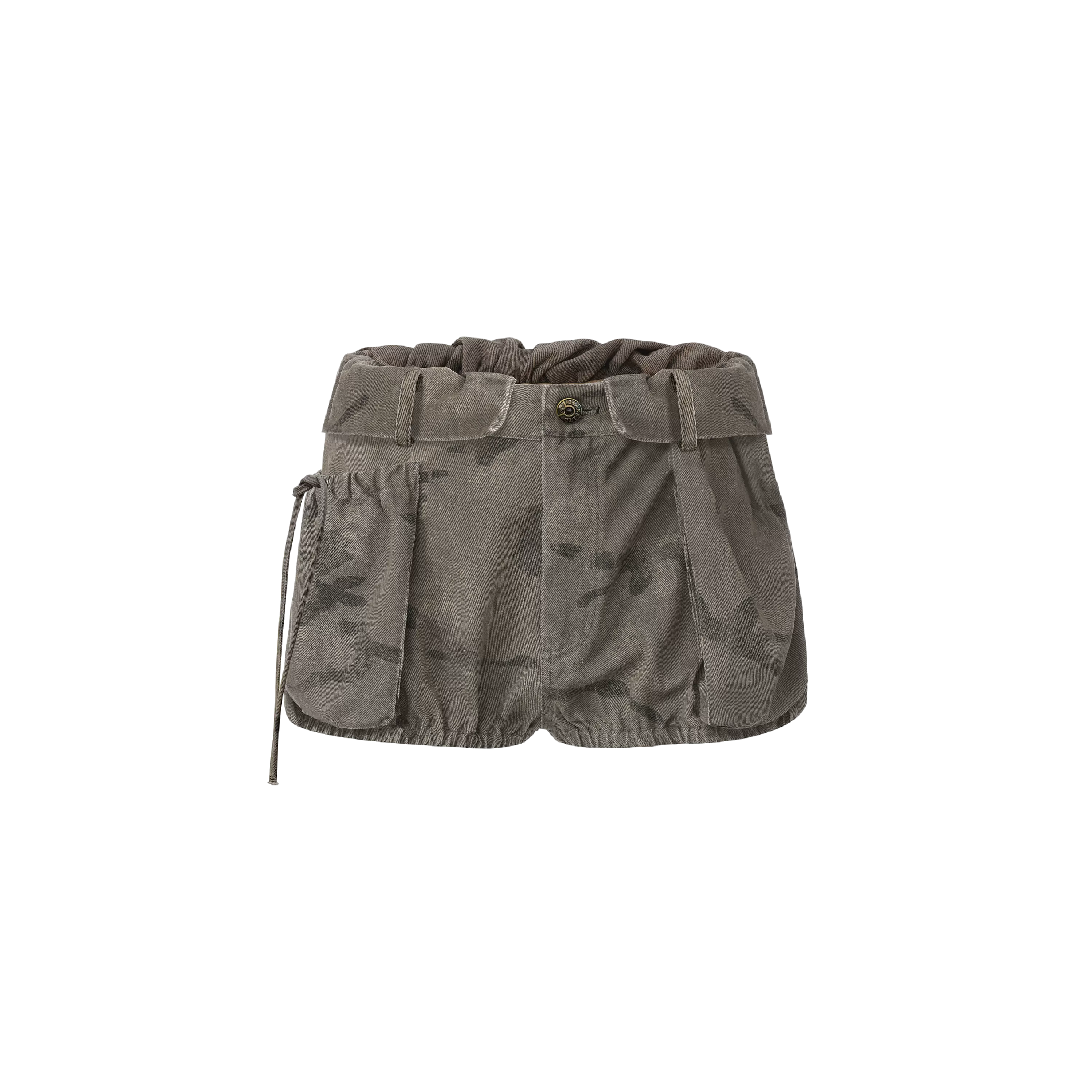 Punk Grunge Washed Camouflage Shorts