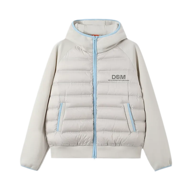Contrast-Bound Cropped Down Jacket