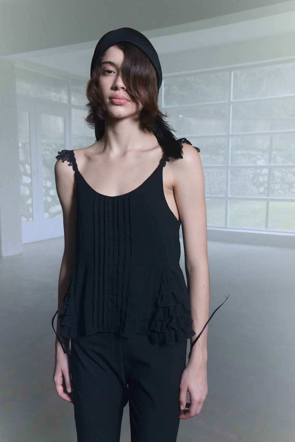 Layered Lace Ruffle Camisole