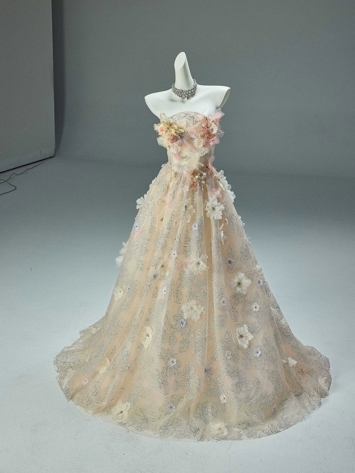 Embellished Floral Ball Gown