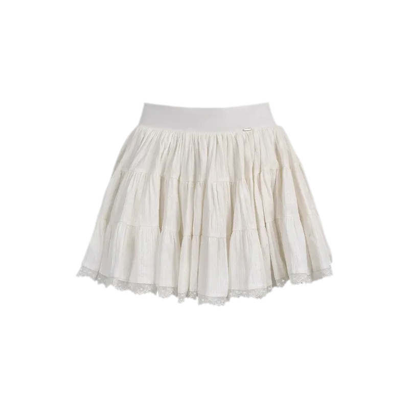Romantic Lace Puff Skirt