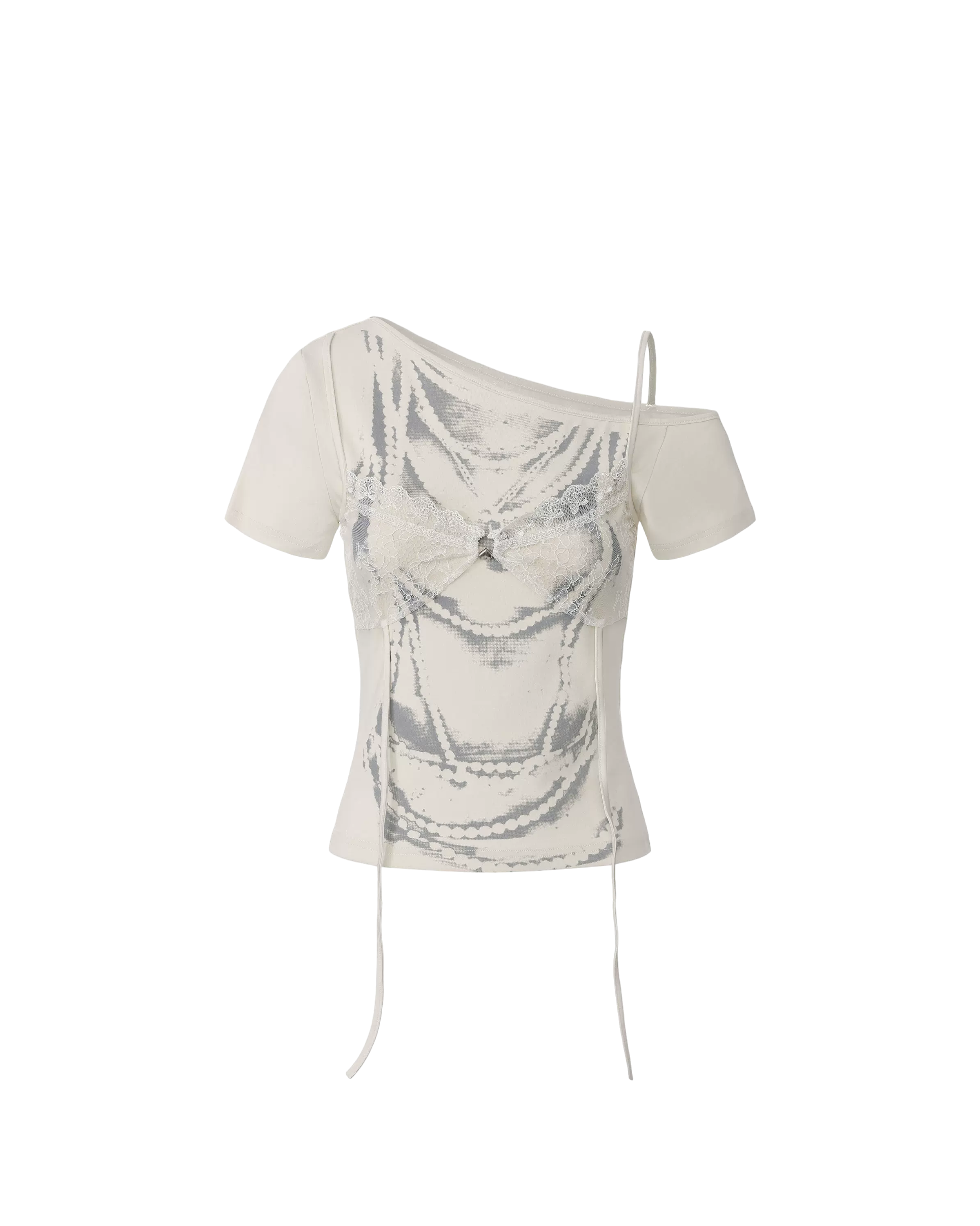 T-shirt with Lace Print