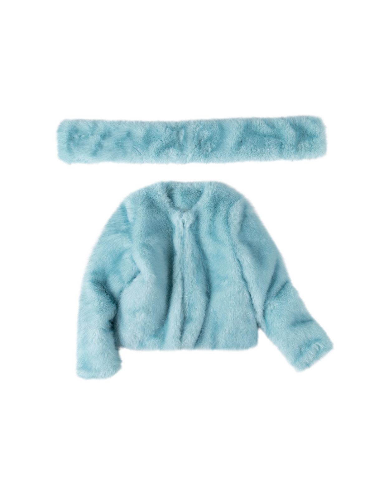 Gradient Faux Fur Winter Jacket