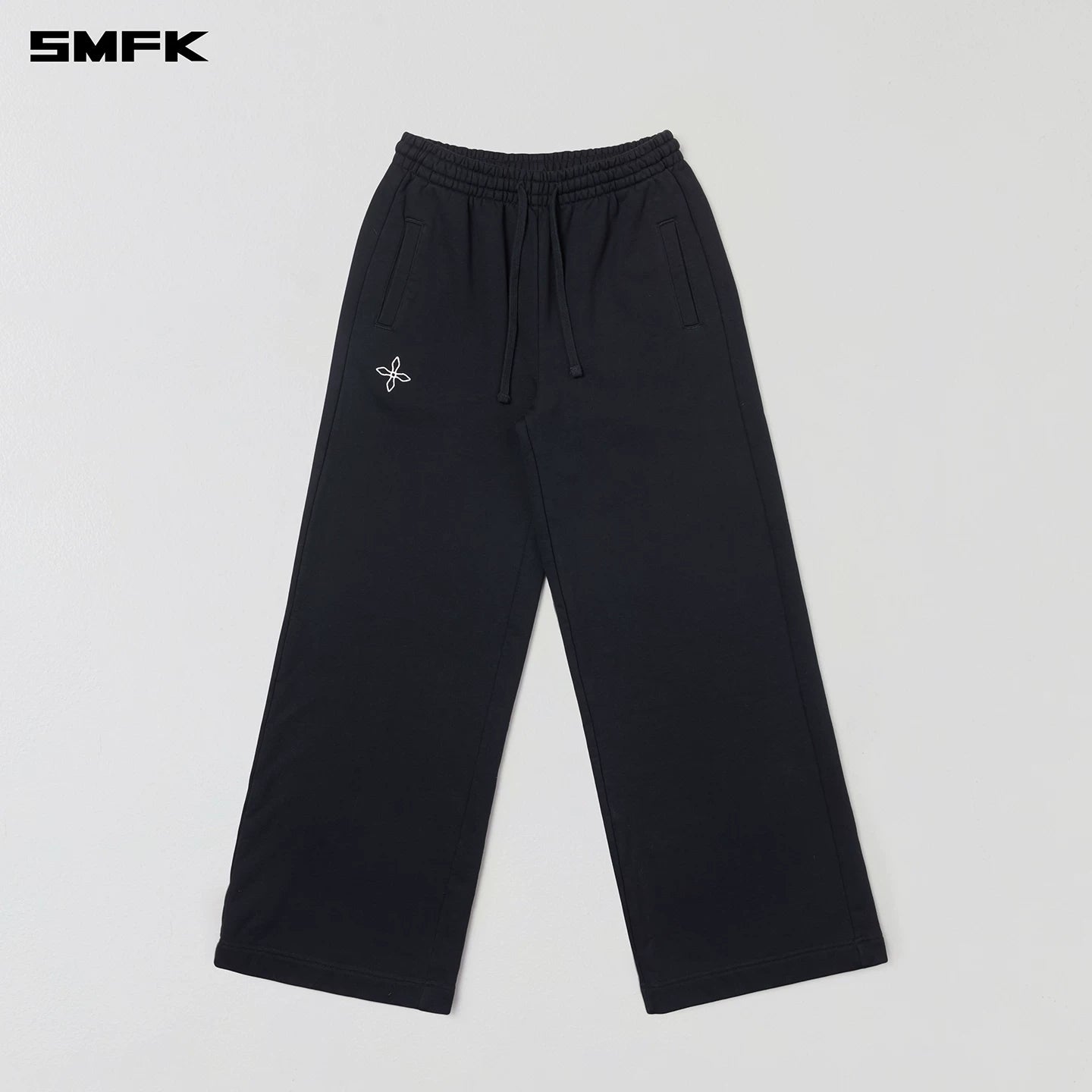 Cross Statue Wide-Leg Cotton Sweatpants