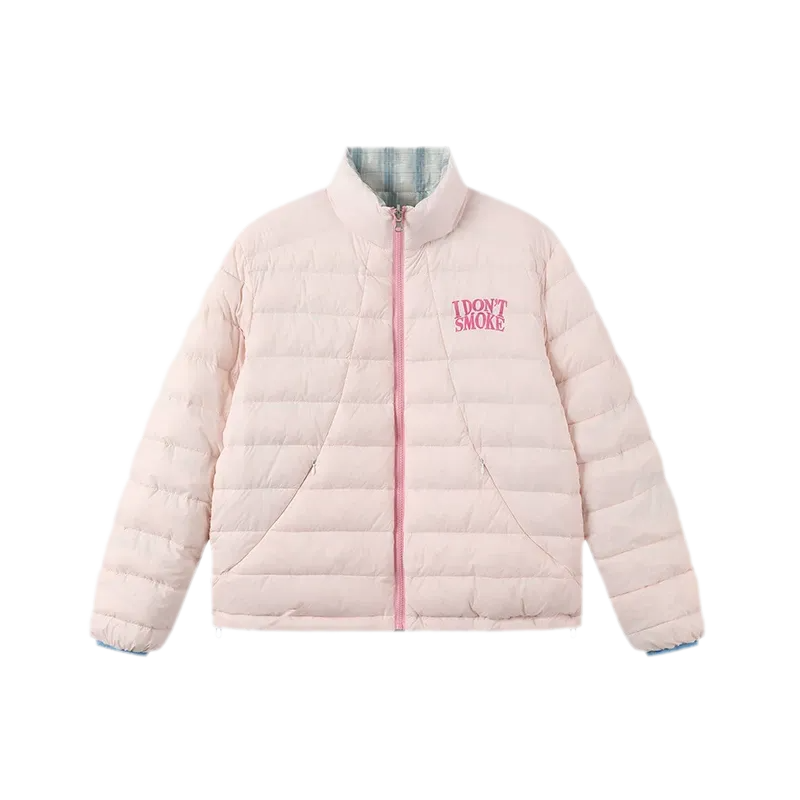 Reversible Plaid Lightweight Down Jacket