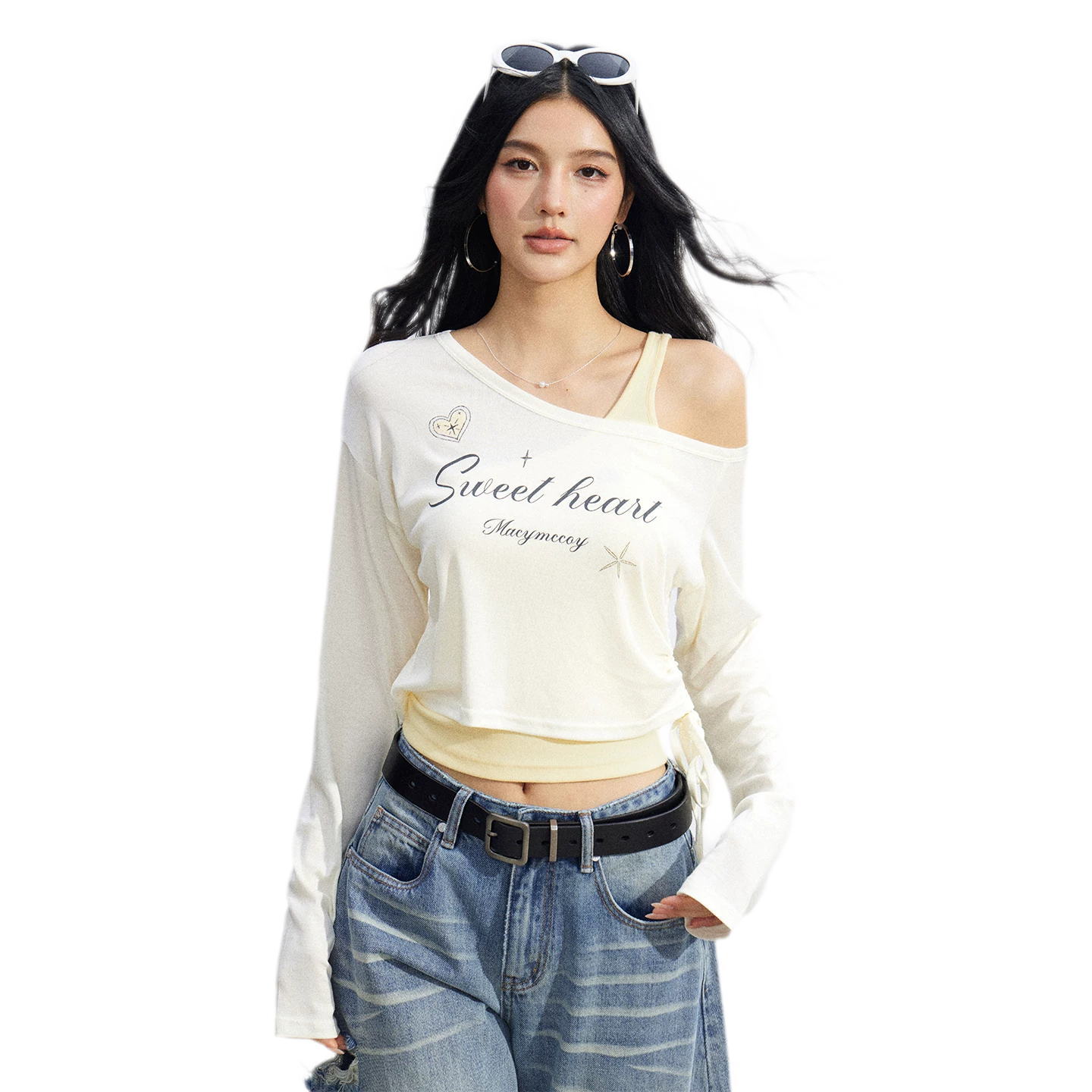 Layered One-Shoulder Top