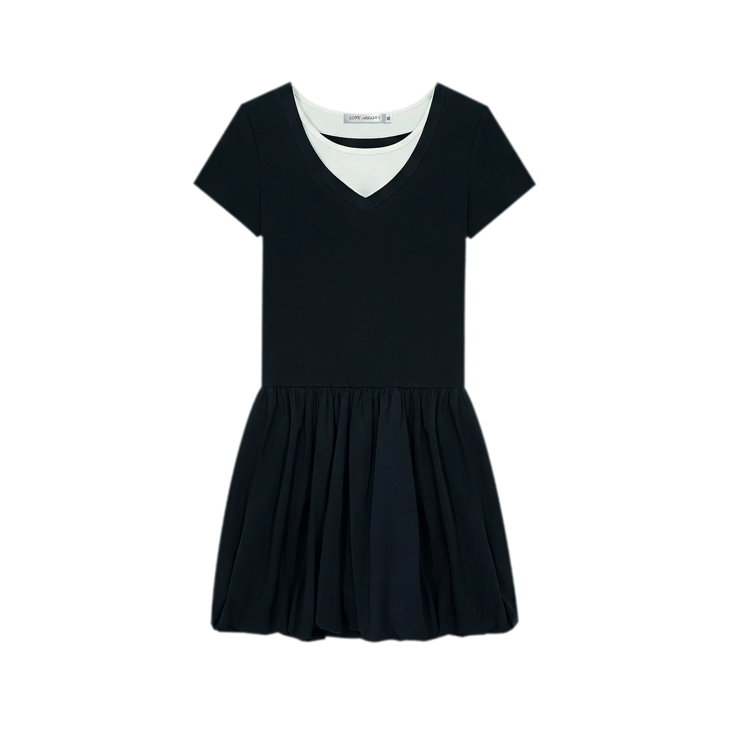Contrast Trim Bubble Dress