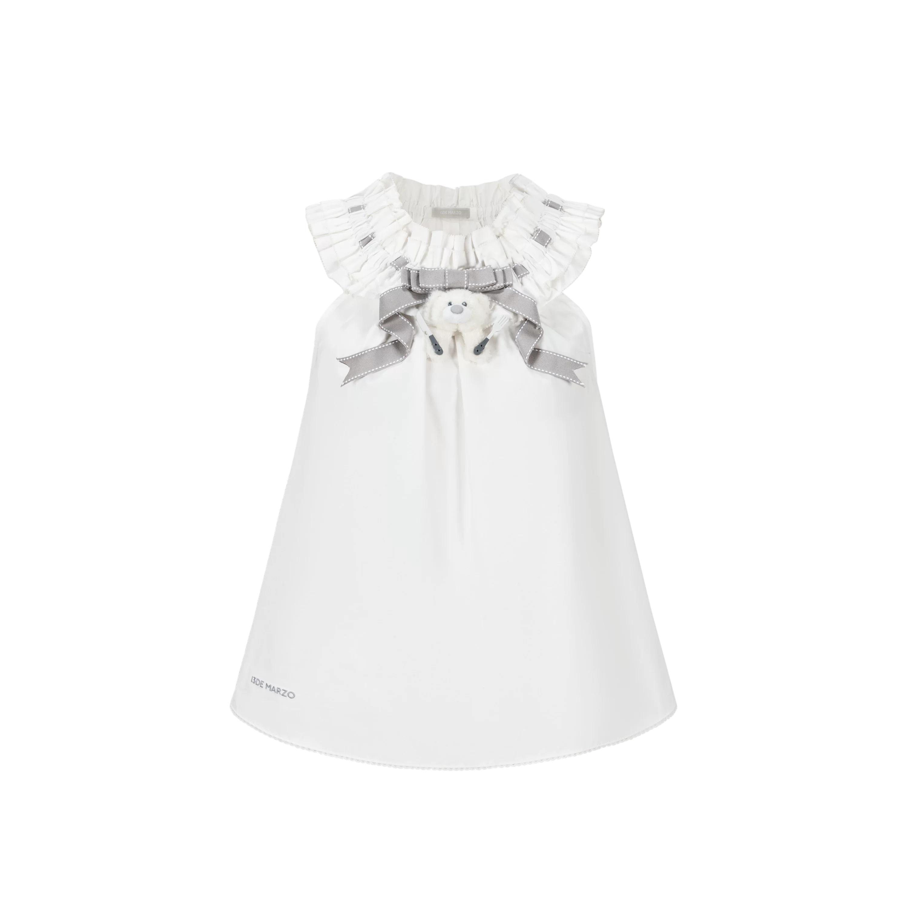 Spring/Summer 2026 White Ruched Lace Camisole