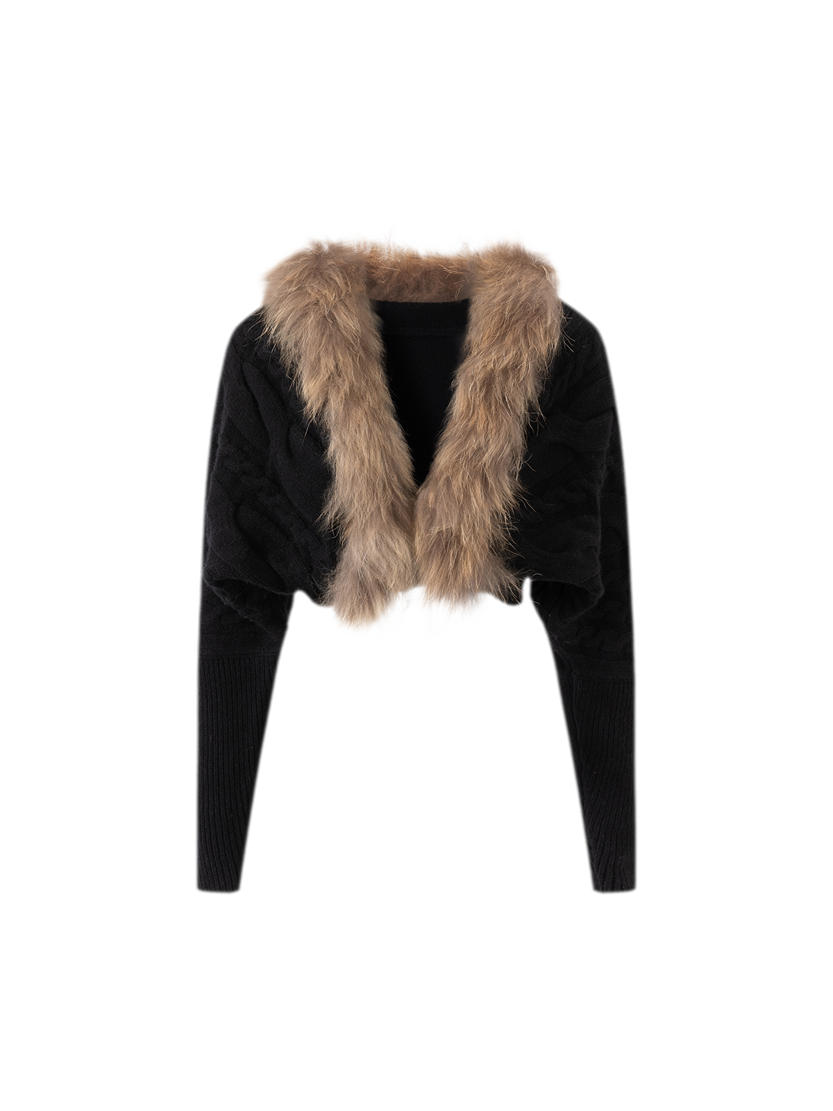 Wool Cable-Knit Jacket Dress Set 100% Wool
