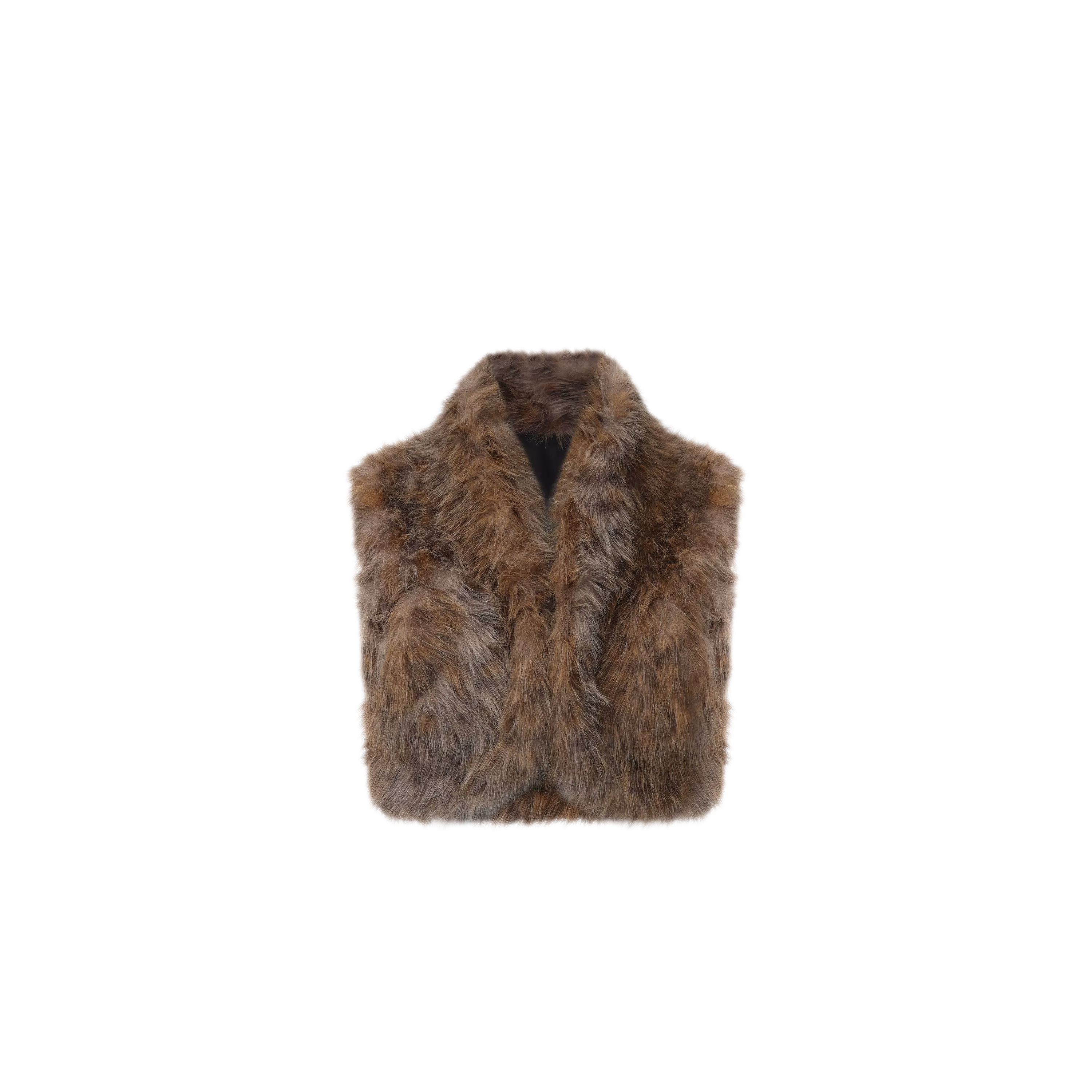Cropped Faux Fur Vest