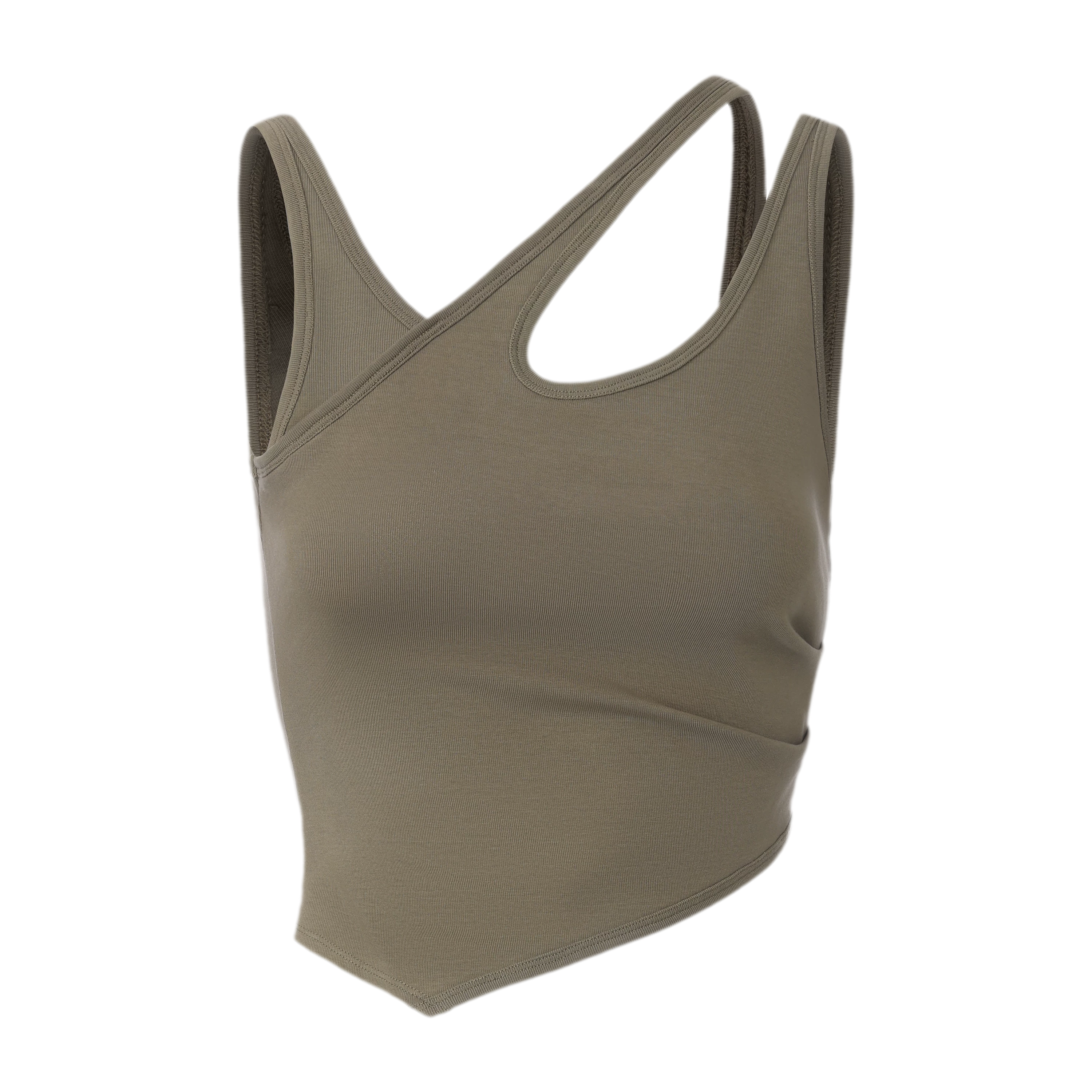 Deconstructed Asymmetric Cutout Tank Top