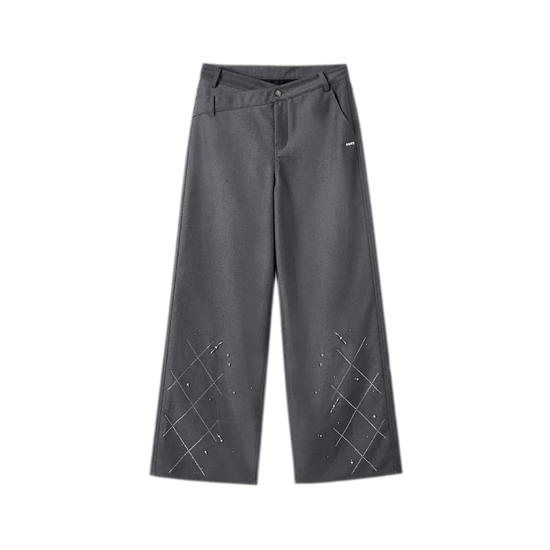 Asymmetric Wide-Leg Pants