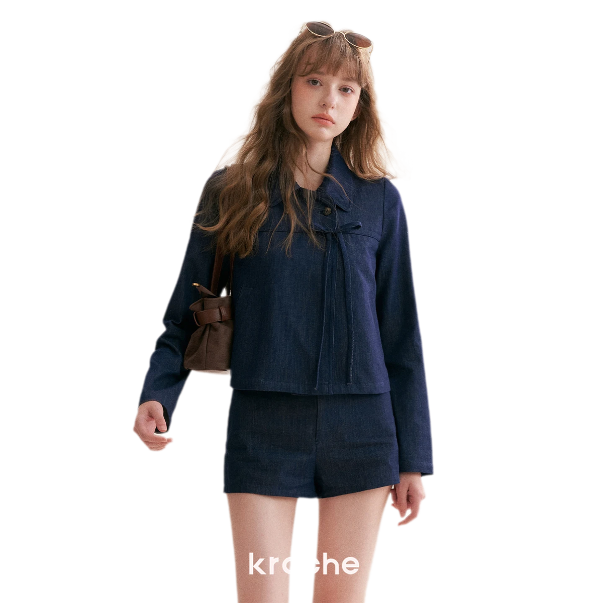 Lyocell Cotton Bow Denim Set