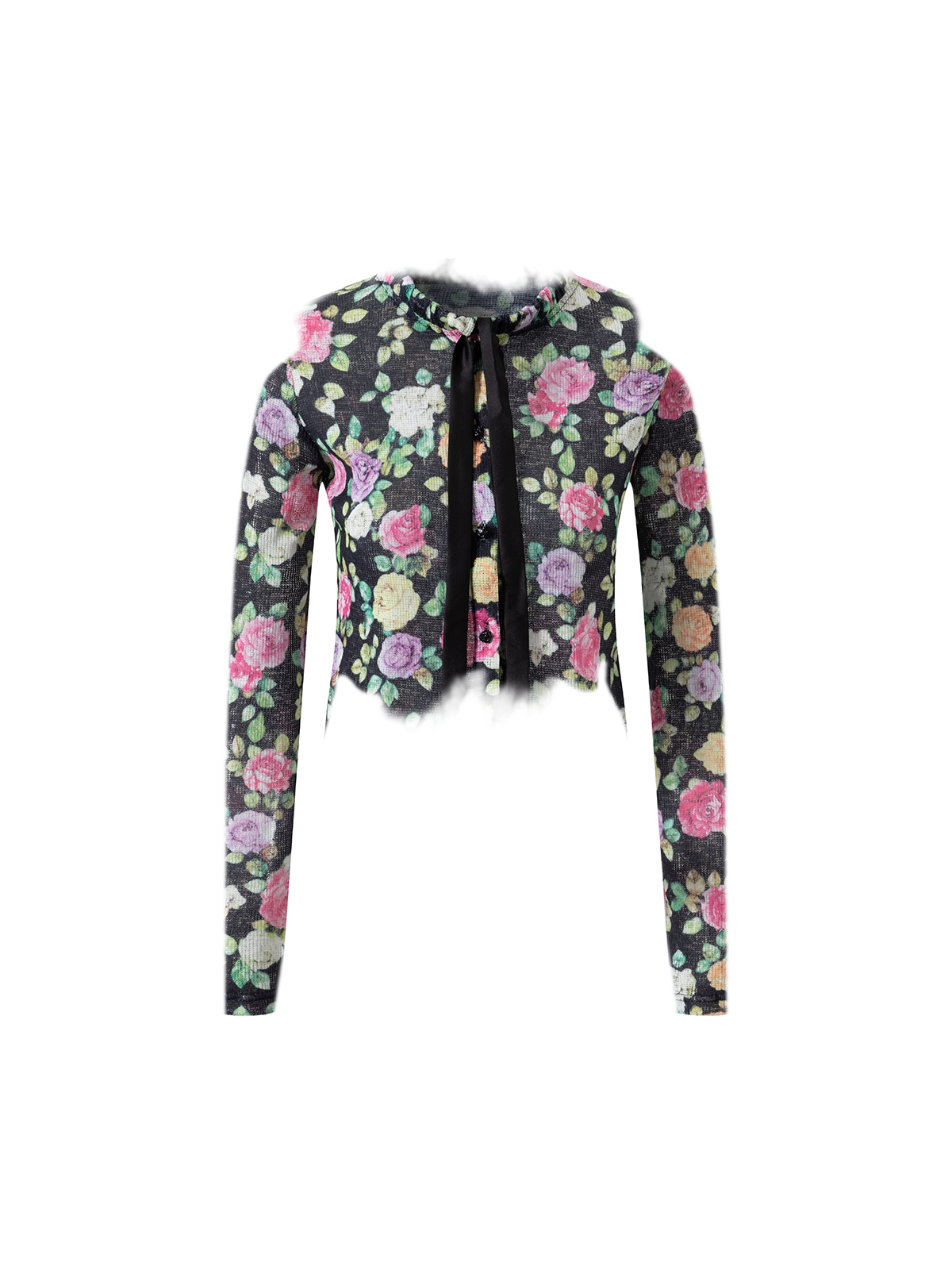Floral Lace Knit Skirt Set