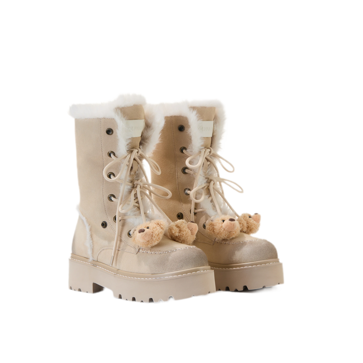 Plush Cuff Chunky Mid-Calf Boots