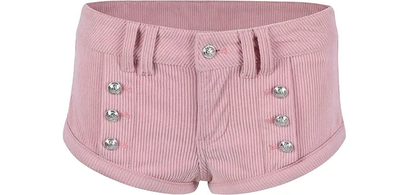 Corduroy Low-Rise Shorts