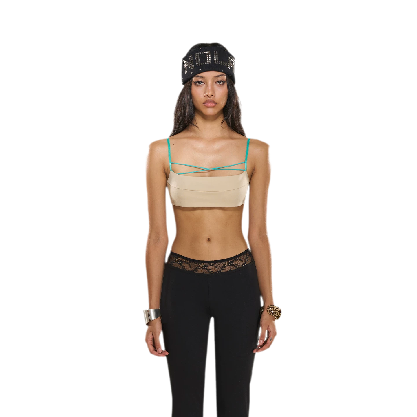 Textured Cutout Halter Camisole