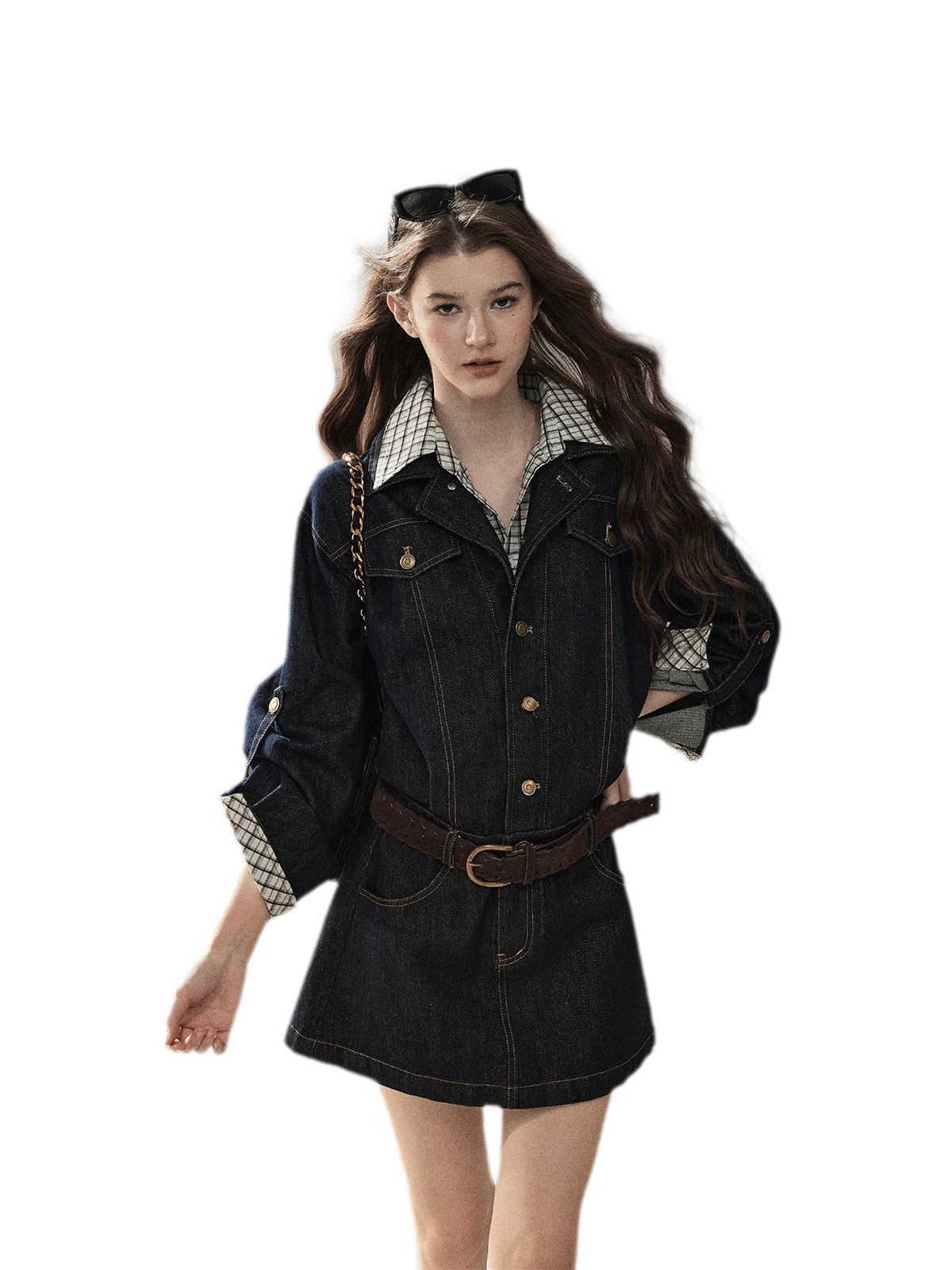 Stonewashed Denim Shirt Dress