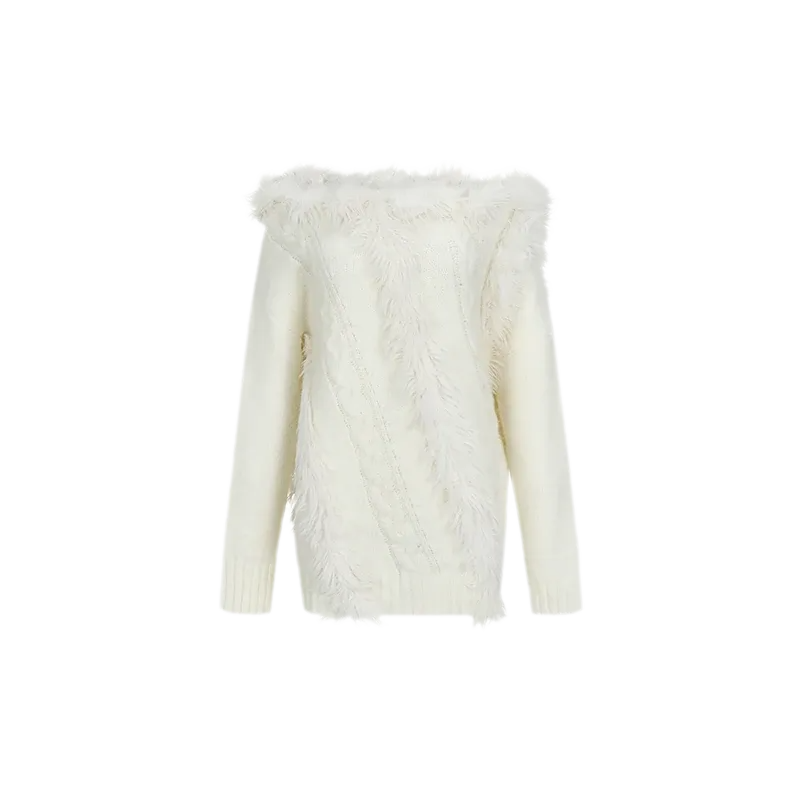 Wool Blend Off-Shoulder Sweater