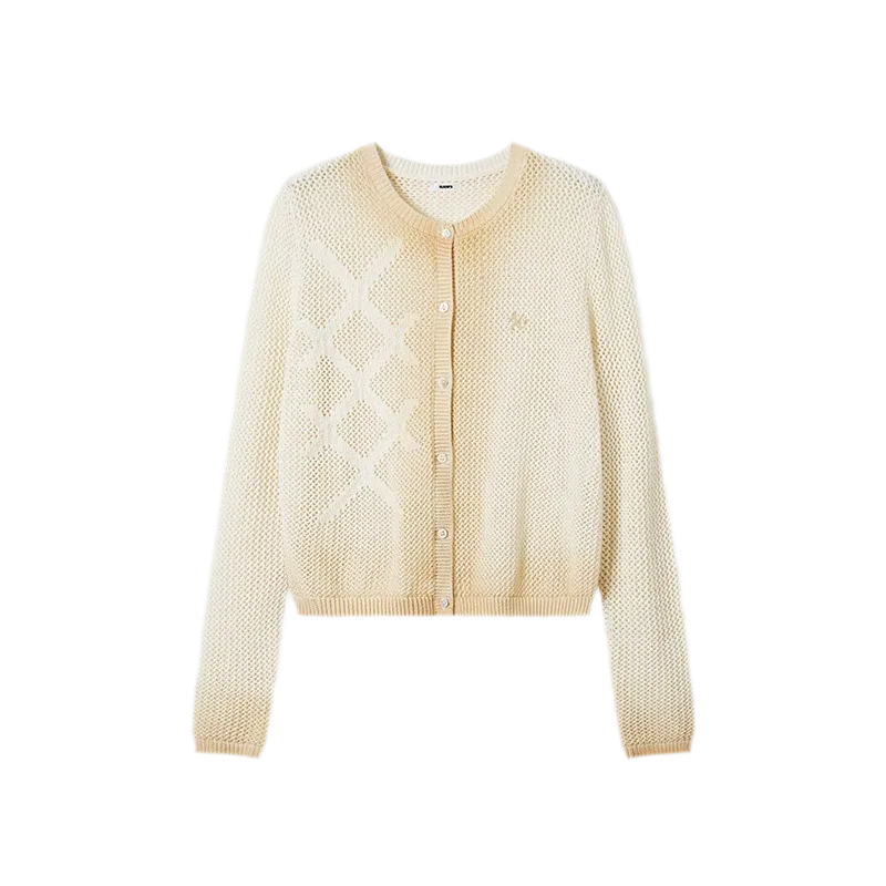 Cotton Openwork Cardigan