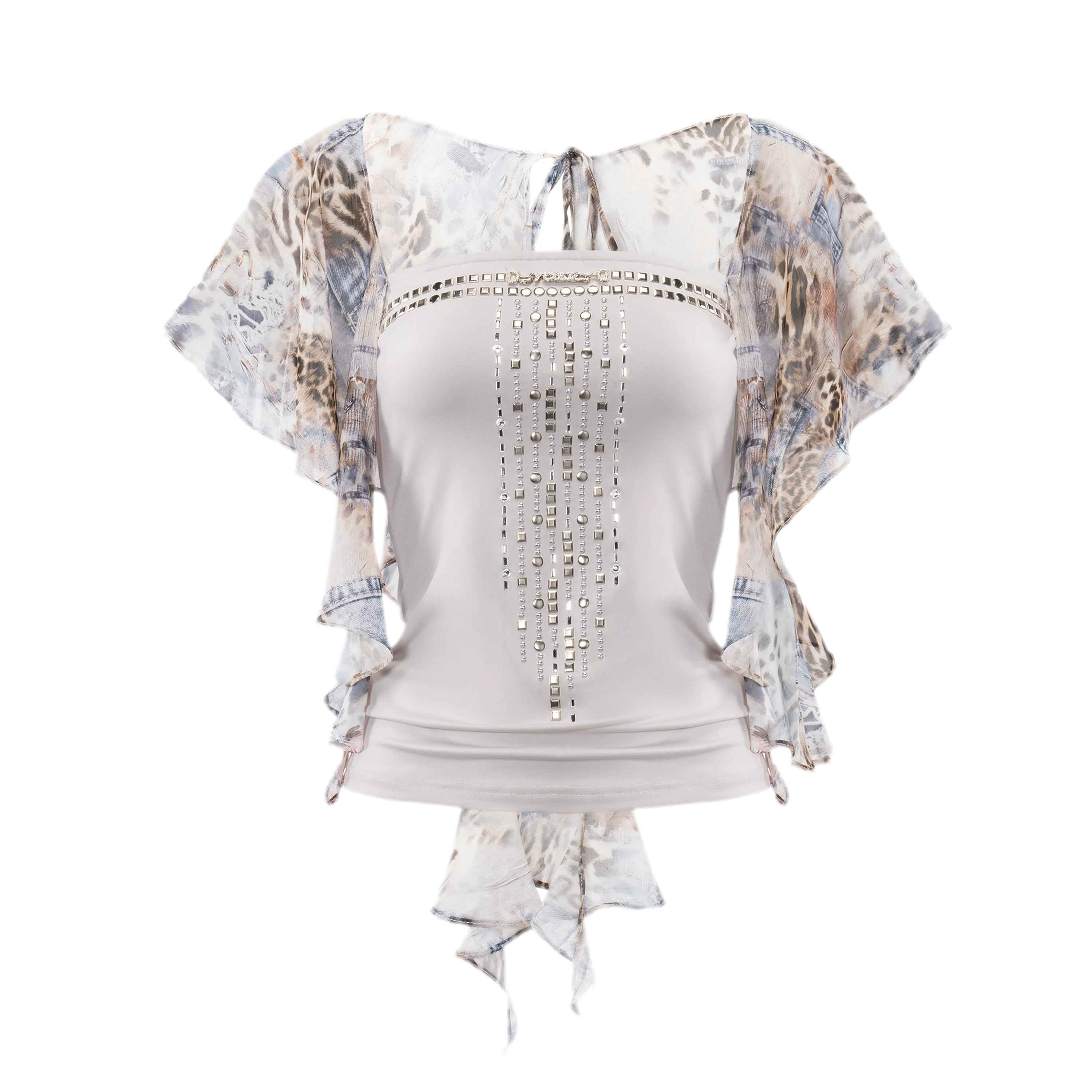 Irregular Ruffle False Two-Piece Bustier Top
