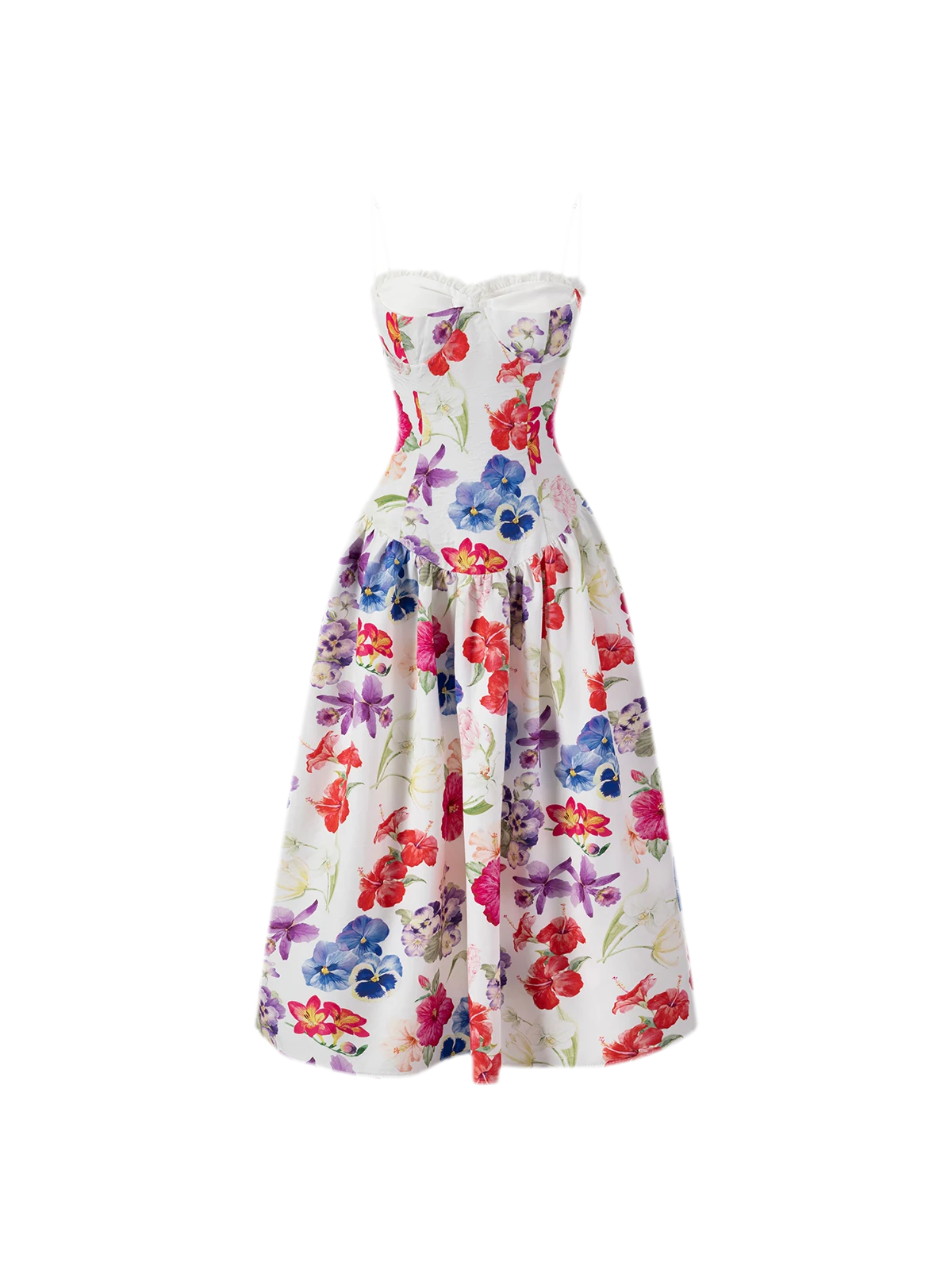 Watercolor Floral Fitted Dress