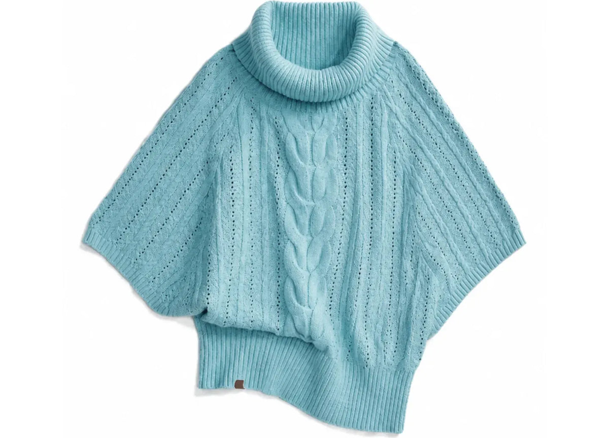 Pull asymétrique en maille torsadée