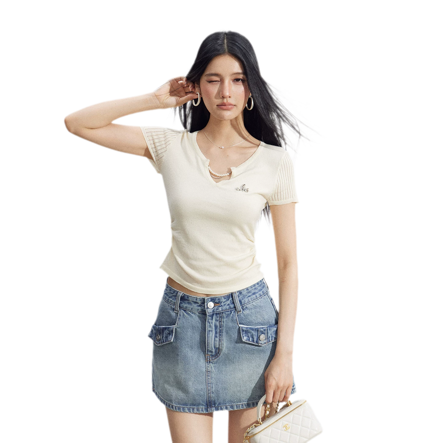 V-Neck Lyocell Tee