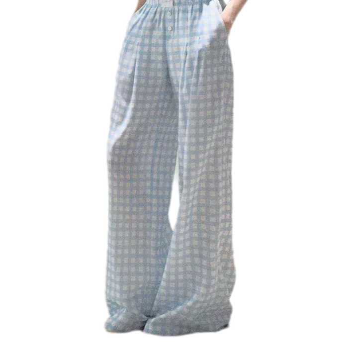 Lyocell Linen Wide-Leg Pants