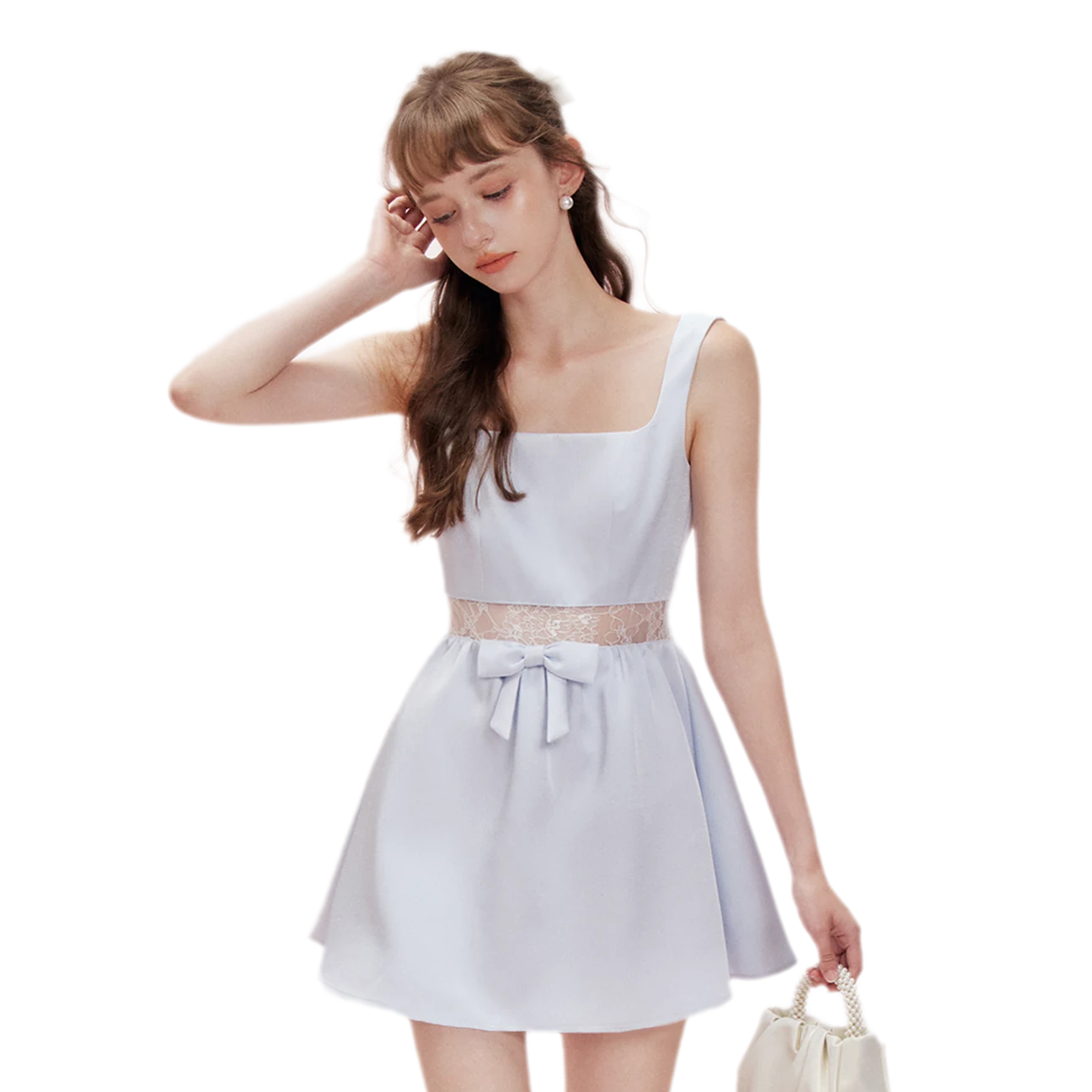 Lace Waist Satin Dress