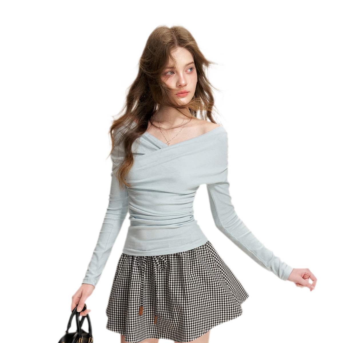 Brushed Off-Shoulder Knit Top