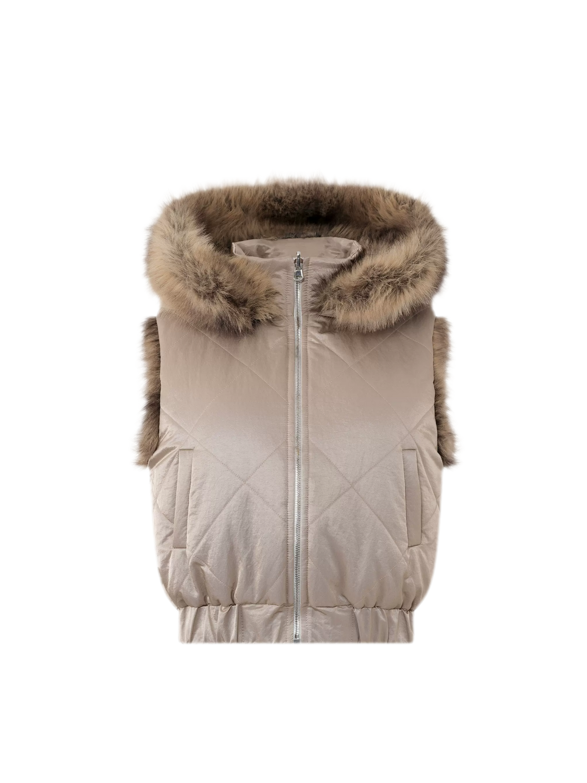 Reversible Quilted Fur Vest