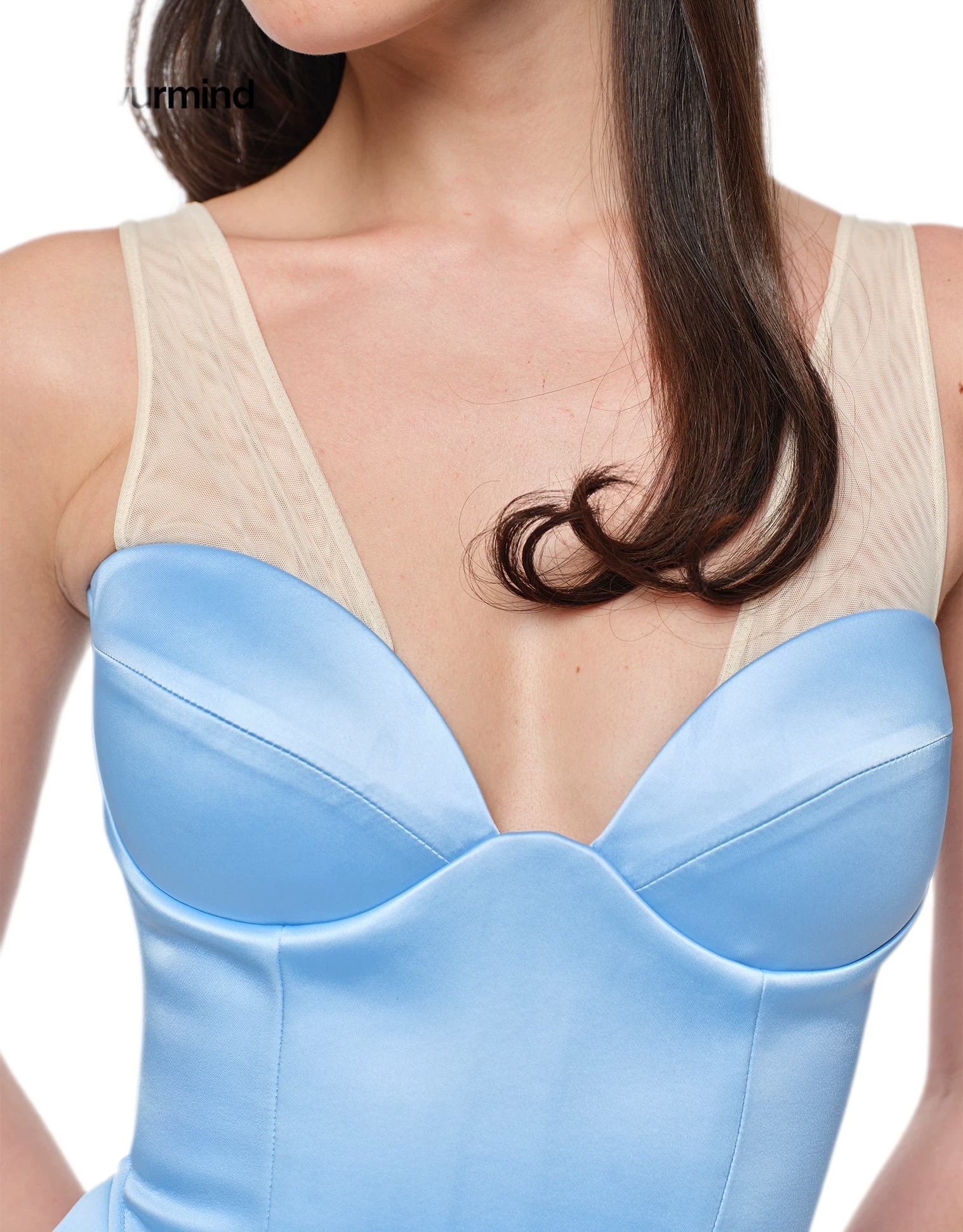 Structured Mesh Corset Bustier