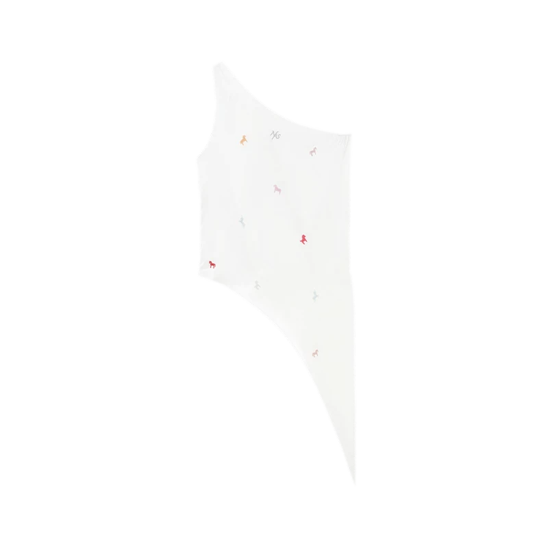 Acetate Satin Camisole with Horse Print
