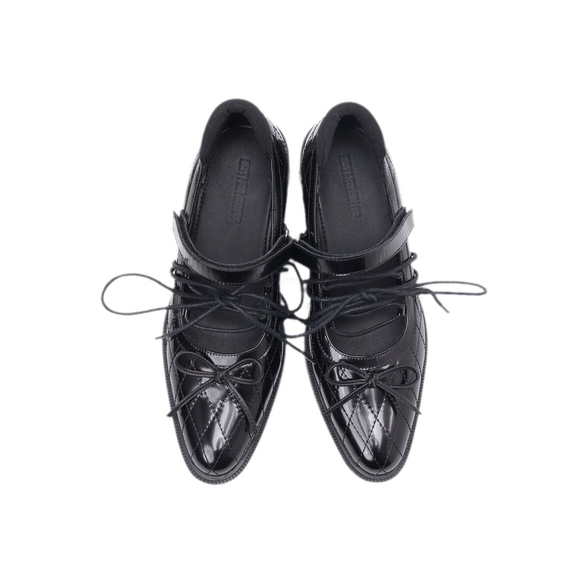 Zapatos Mary Jane acolchados con cordones