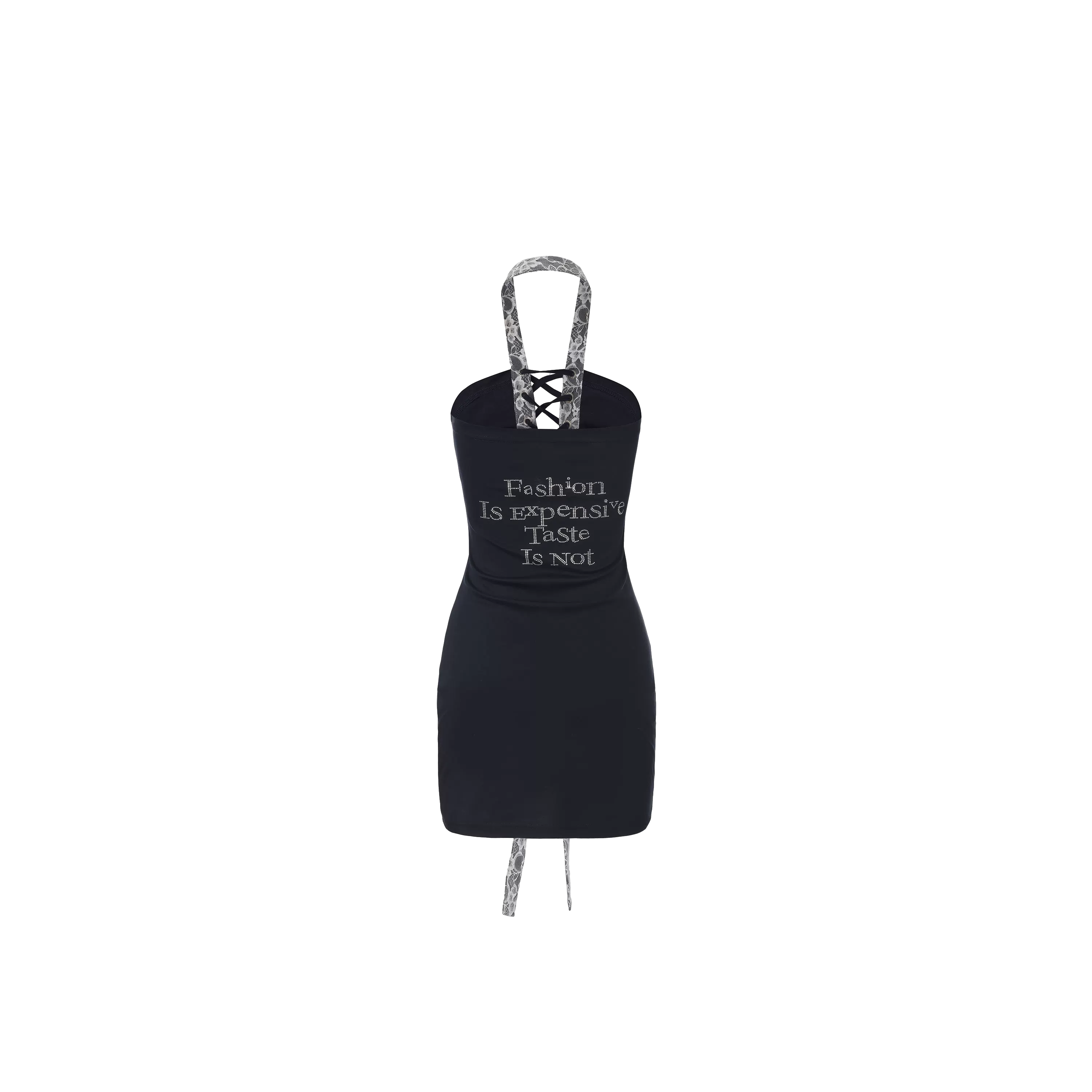 Halter Neck Reversible Lace Dress