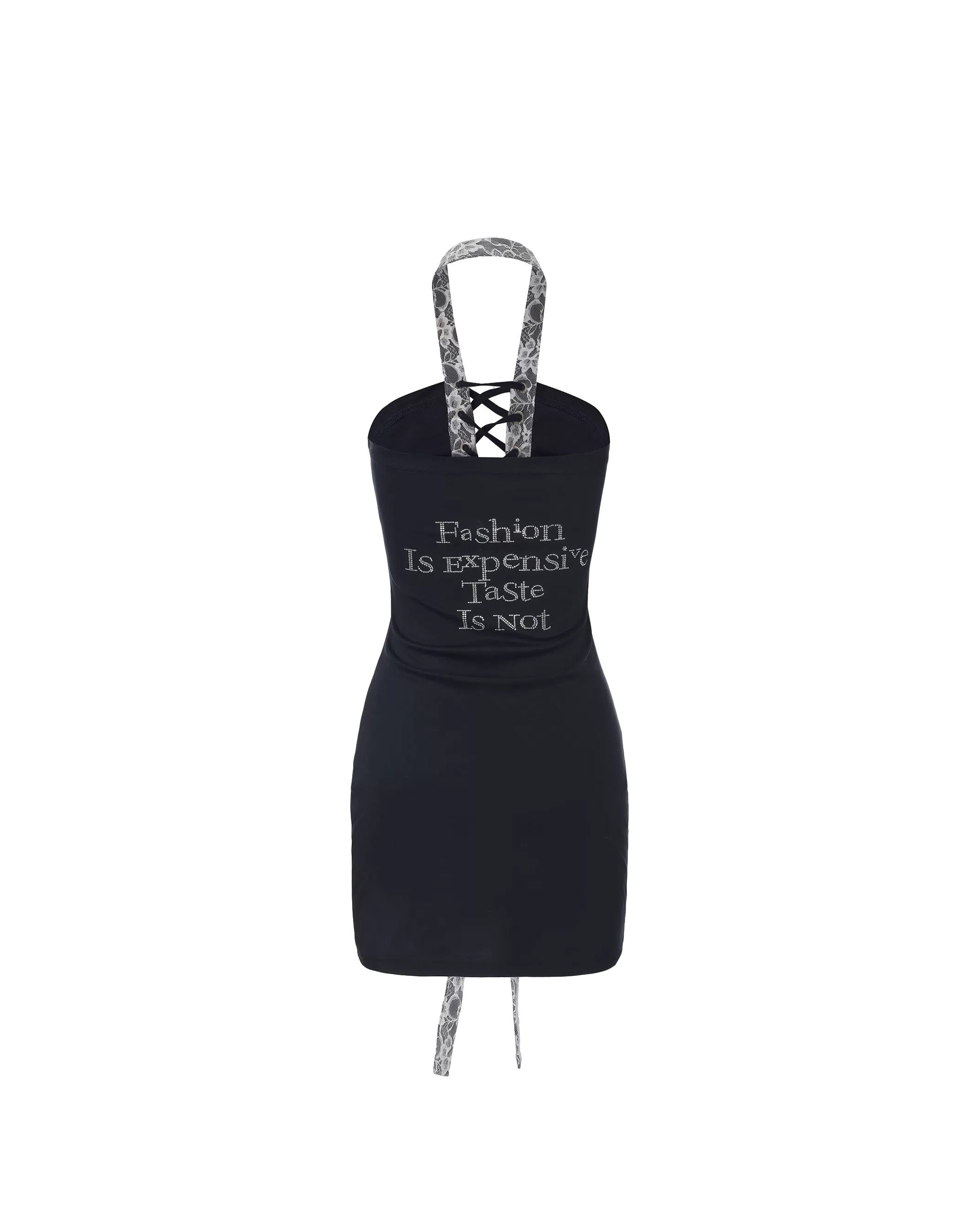 Halter Neck Reversible Lace Dress