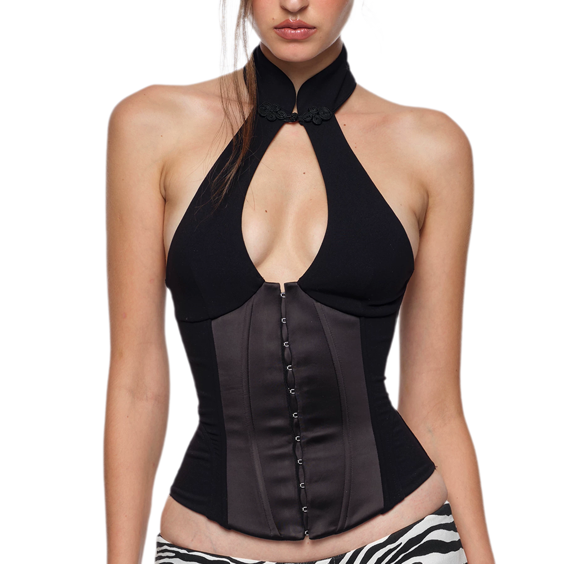 Halter Corset Cheongsam Top