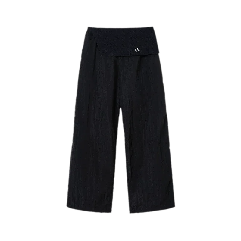 Asymmetric Wide-Leg Pants