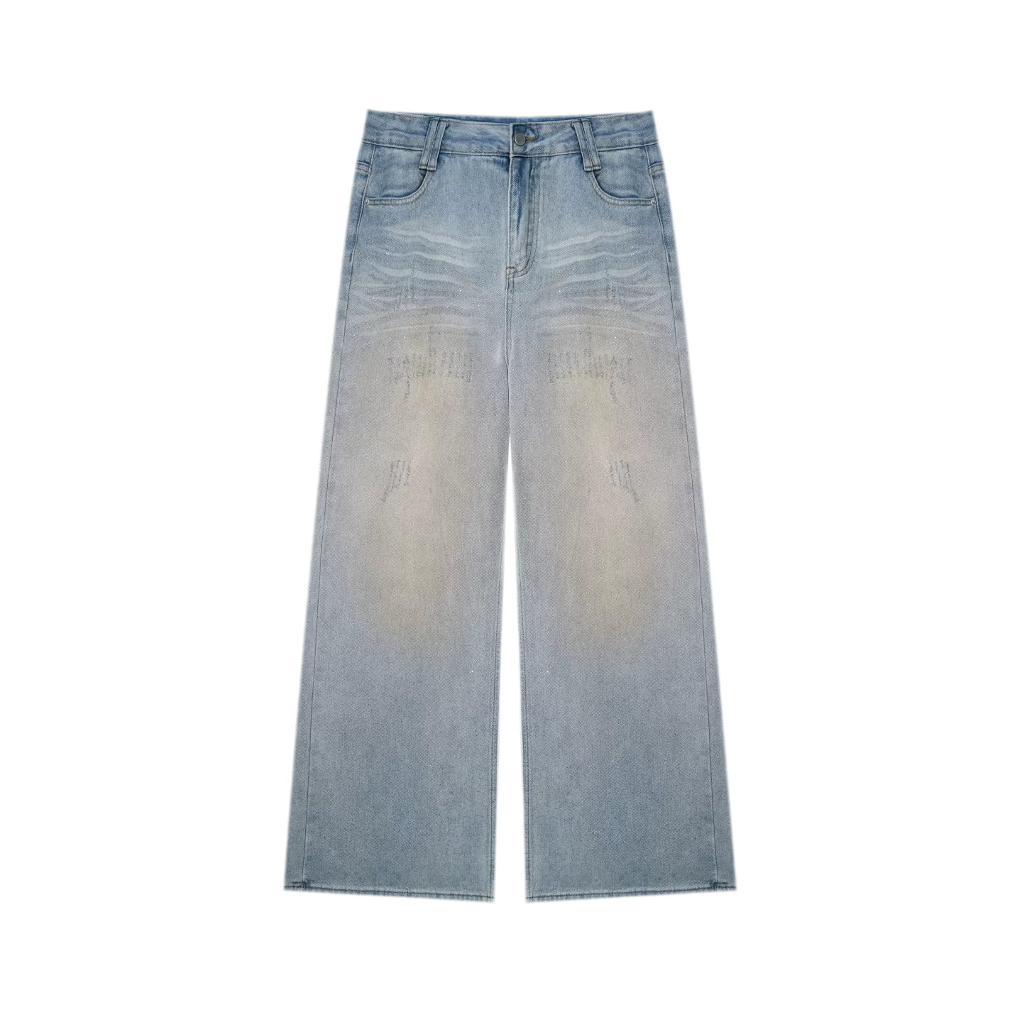 Sequin Wide-Leg Jeans