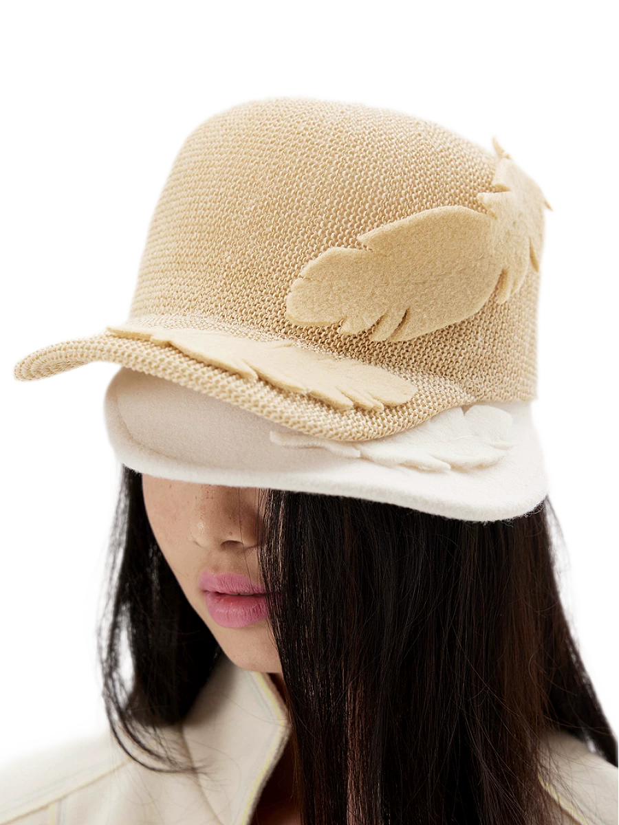 Feather Appliqué Felt Hat