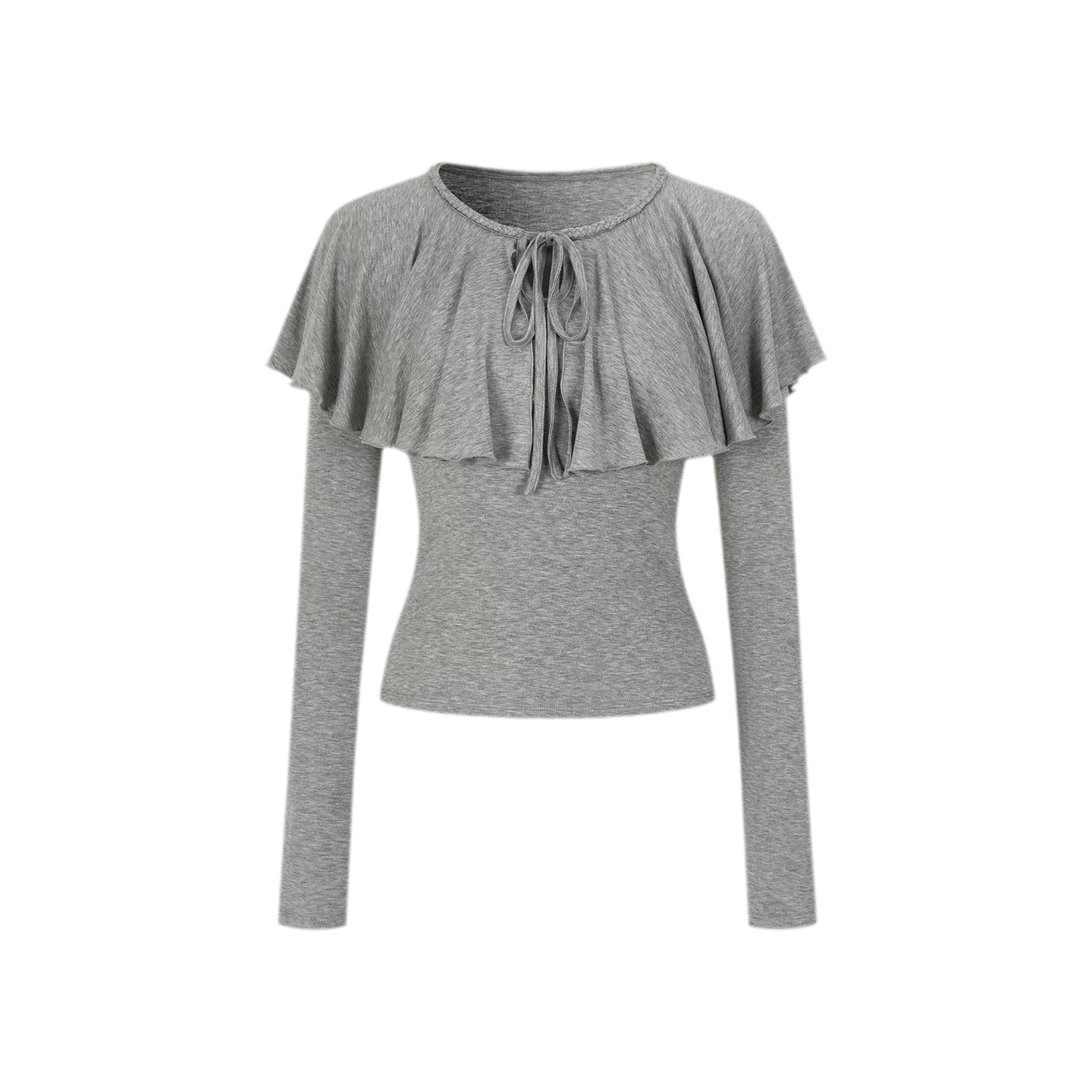 Tie-Neck Ruffle Top