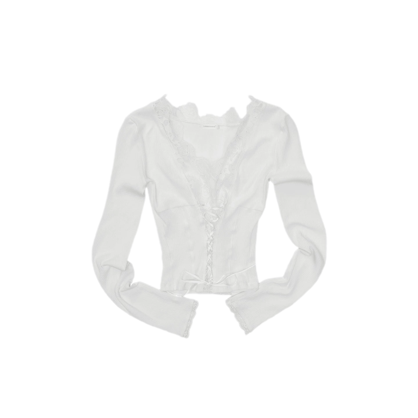 Lace Trim Knit Top