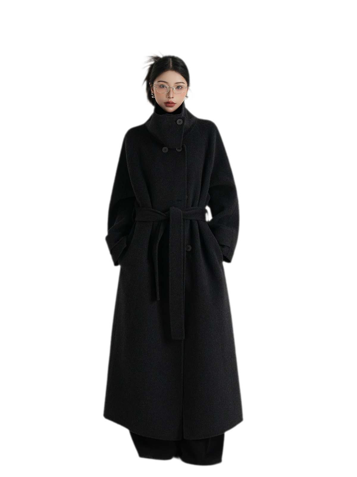 Hand-Sewn Longline Wool Coat