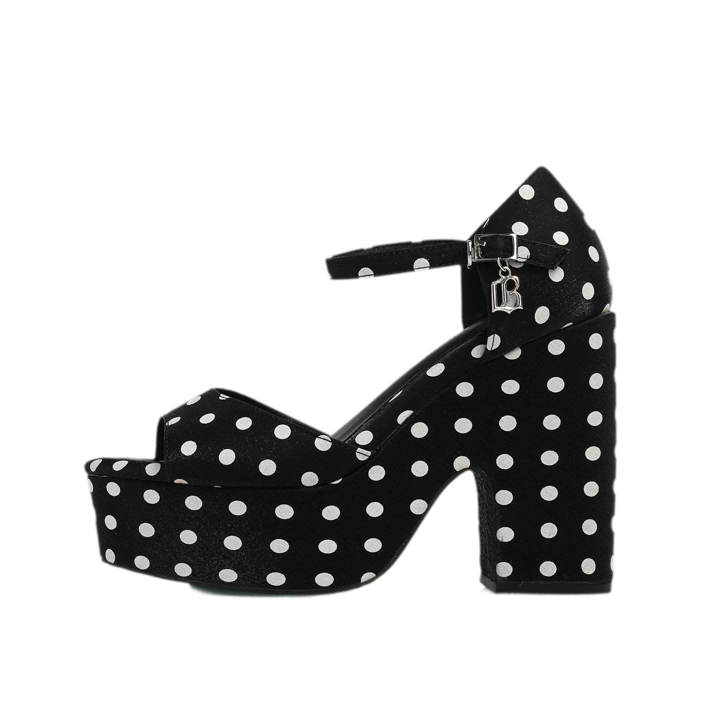 Polka Dot Platform Heel Sandals