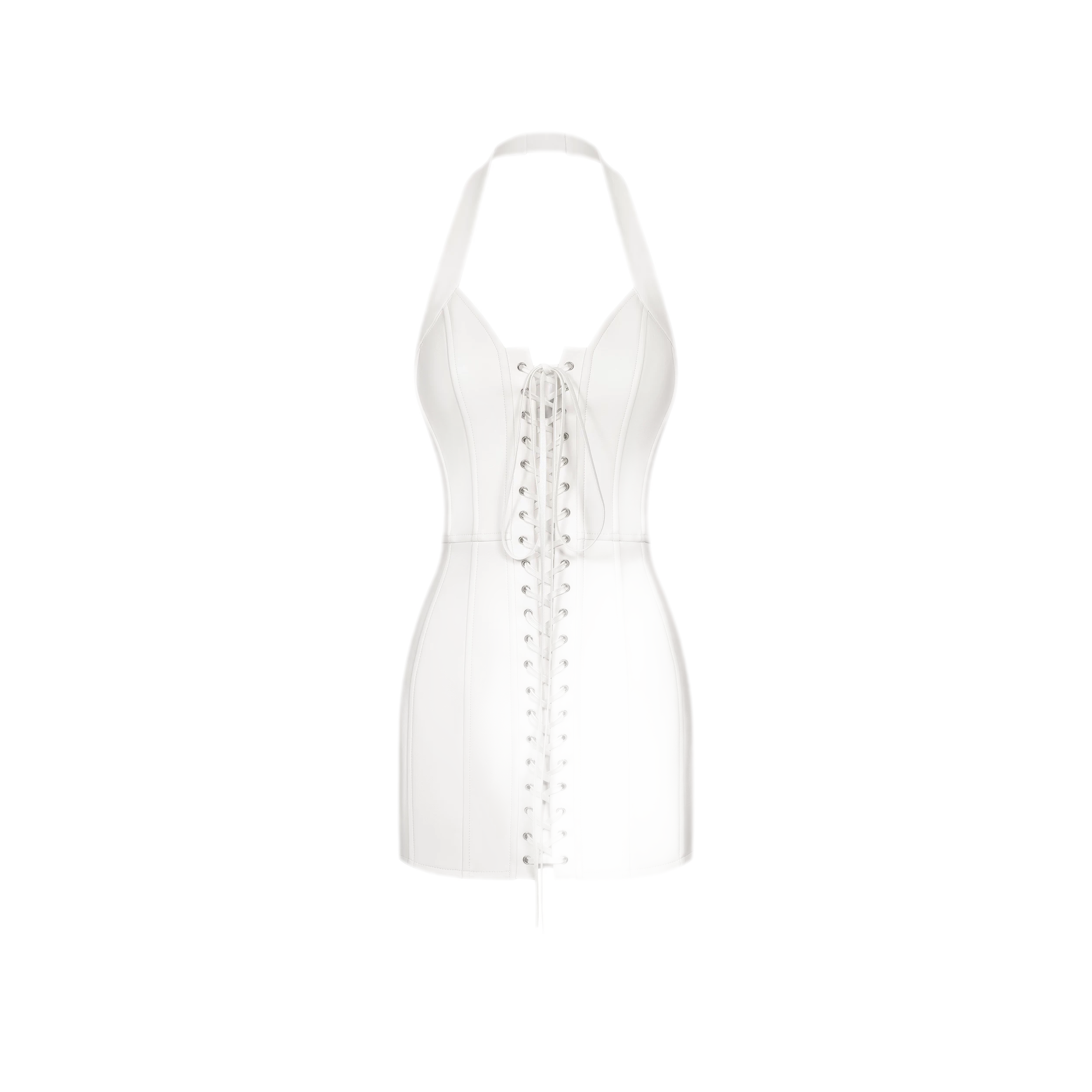 Lace-Up Bodycon Mini Dress